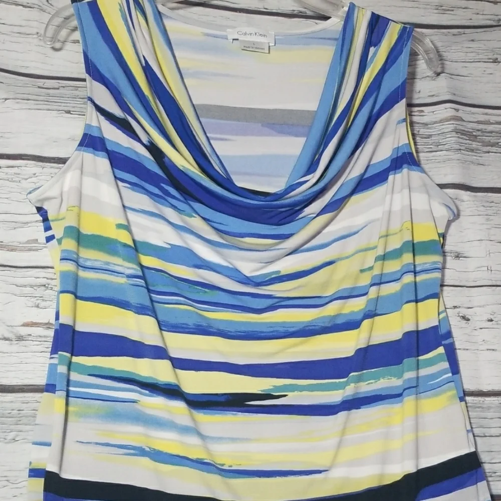 Like new Calvin Klein slouch neck sleeveless top L